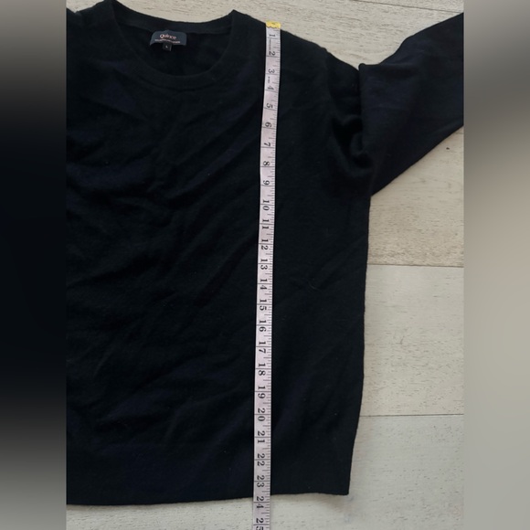 Quince Mongolian Cashmere Crewneck Sweater Black Size L - Picture 10 of 11